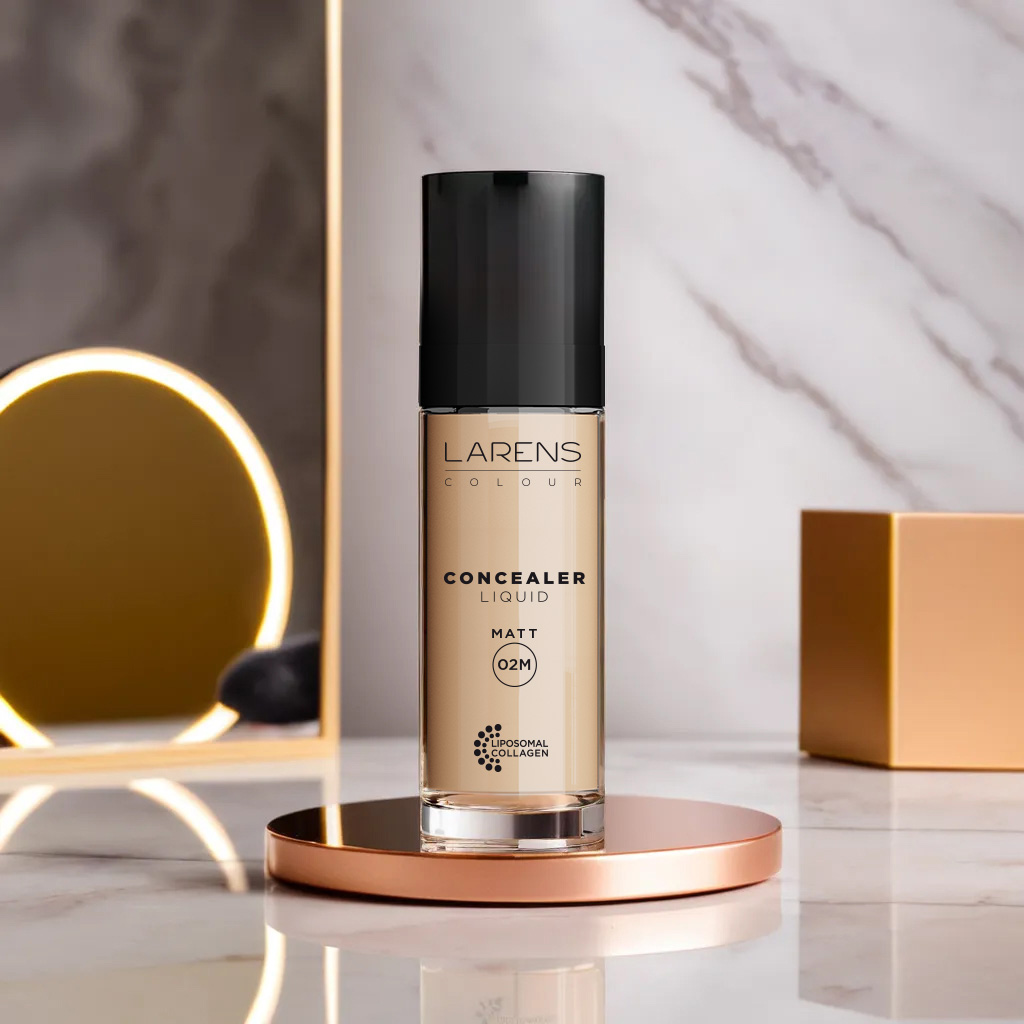 Matujący korektor w płynie pielęgnujący cerę Larens Colour Liquid Concealer Matt Light